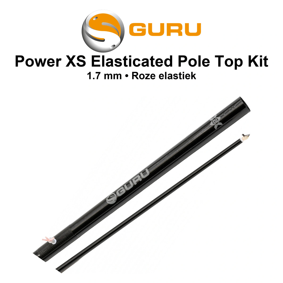Guru Power XS Elasticated Pole Top Kit – variant met 1,7 mm roze elastiek