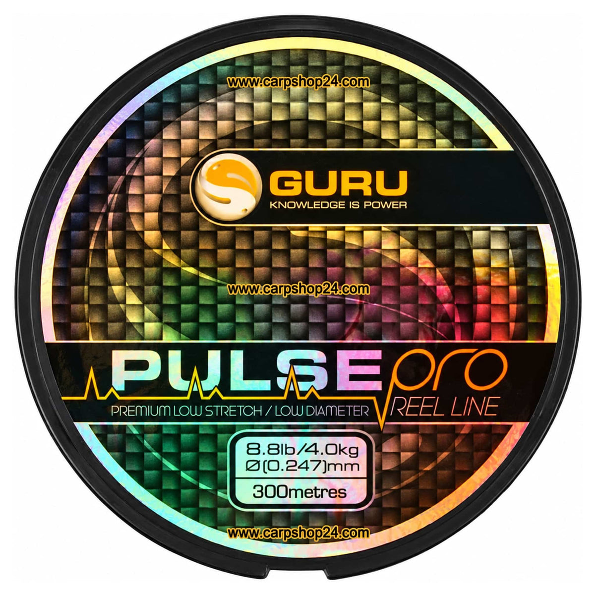 Guru Pulse Pro Reel Line 300m – spoel nylon vislijn met originele diameter- en trekkrachtopdruk