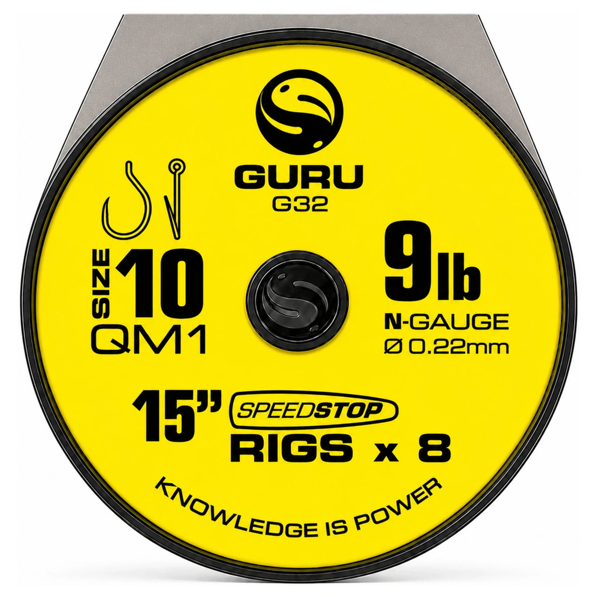 Guru QM1 15 inch Speedstop Rigs, maat 10, 9lb, 0.22mm, acht onderlijnen