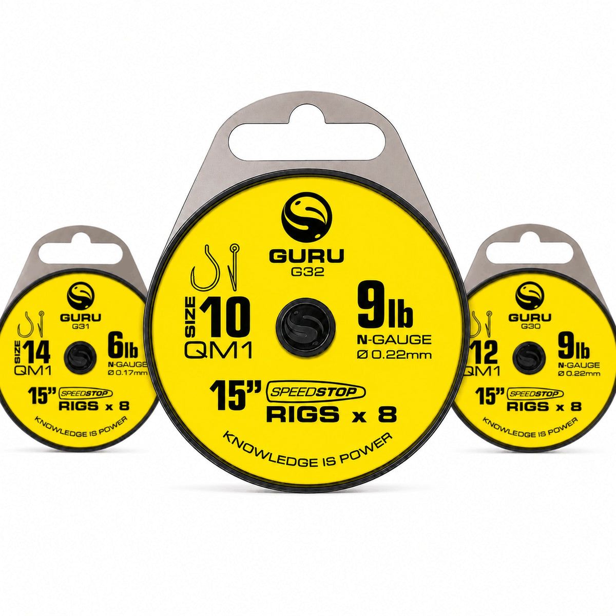 Guru QM1 Speedstop Rigs 15 inch – assortiment onderlijnen