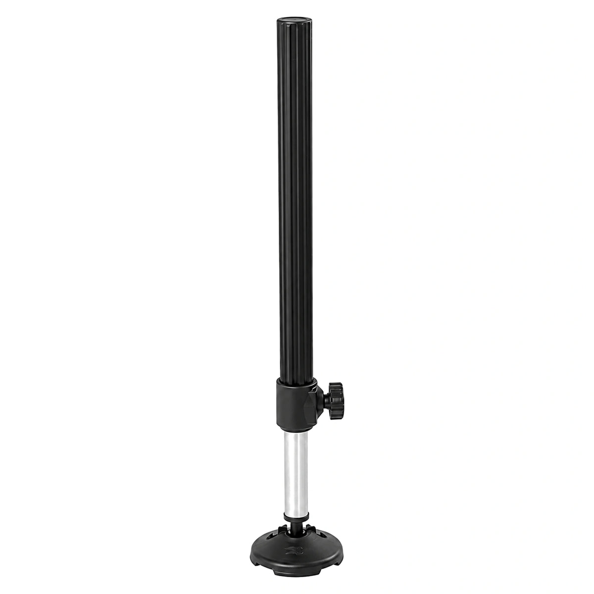 Guru Rive Black Anodised Telescopic Leg D36 – volledige zwarte zitkistpoot met stelknop en moddervoet