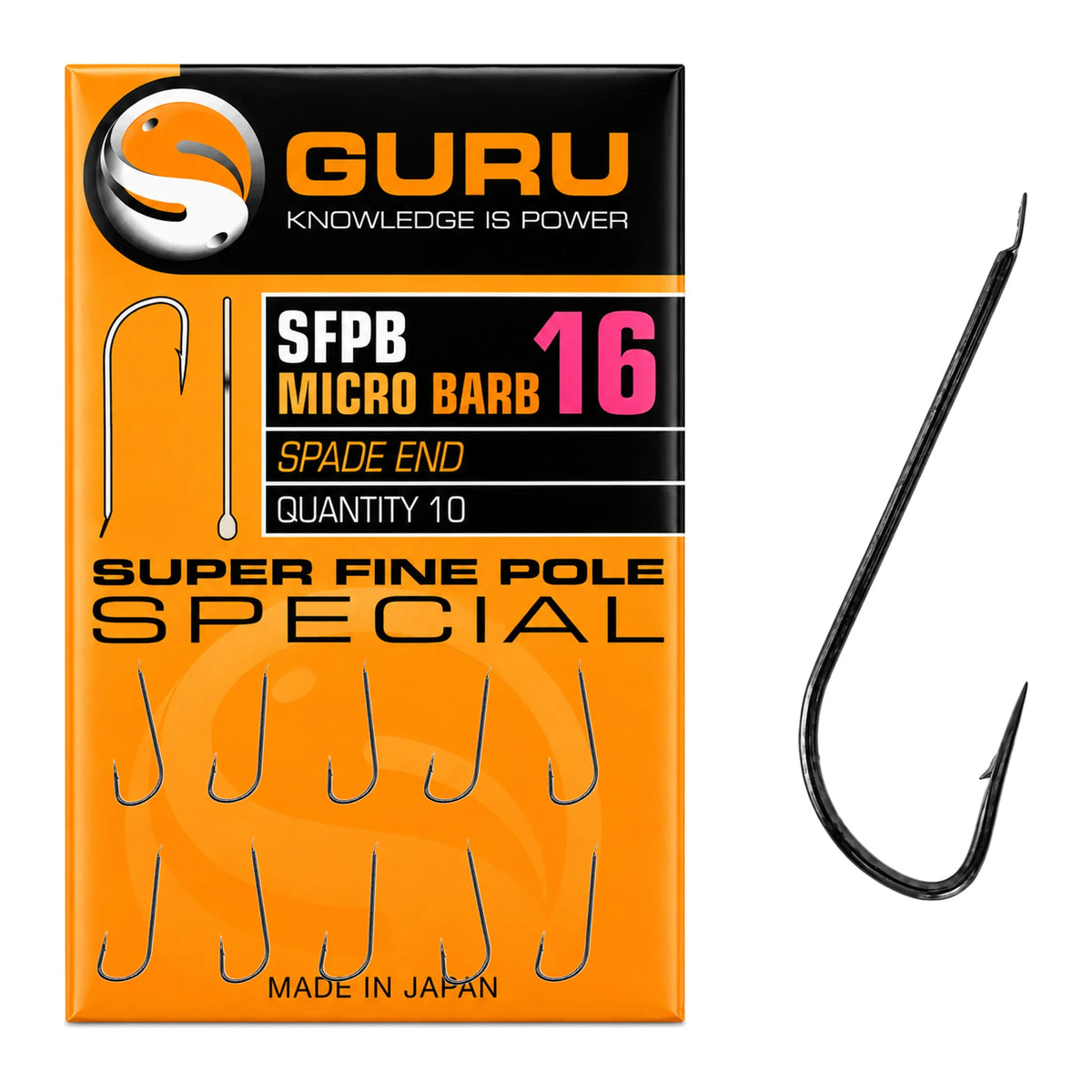 Guru SFPB Super Fine Pole Special Micro Barb - haakmaat 16