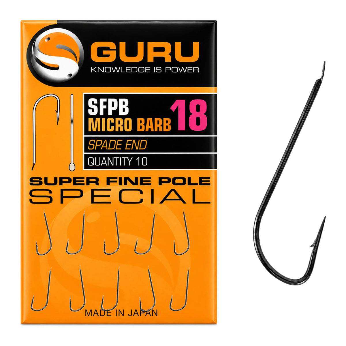 Guru SFPB Super Fine Pole Special Micro Barb - haakmaat 18