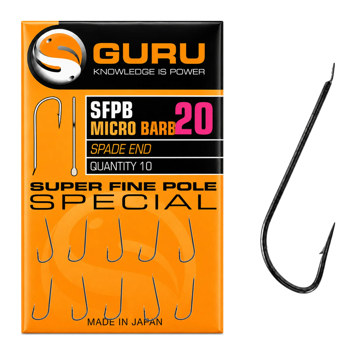 Guru SFPB Super Fine Pole Special Micro Barb - haakmaat 20