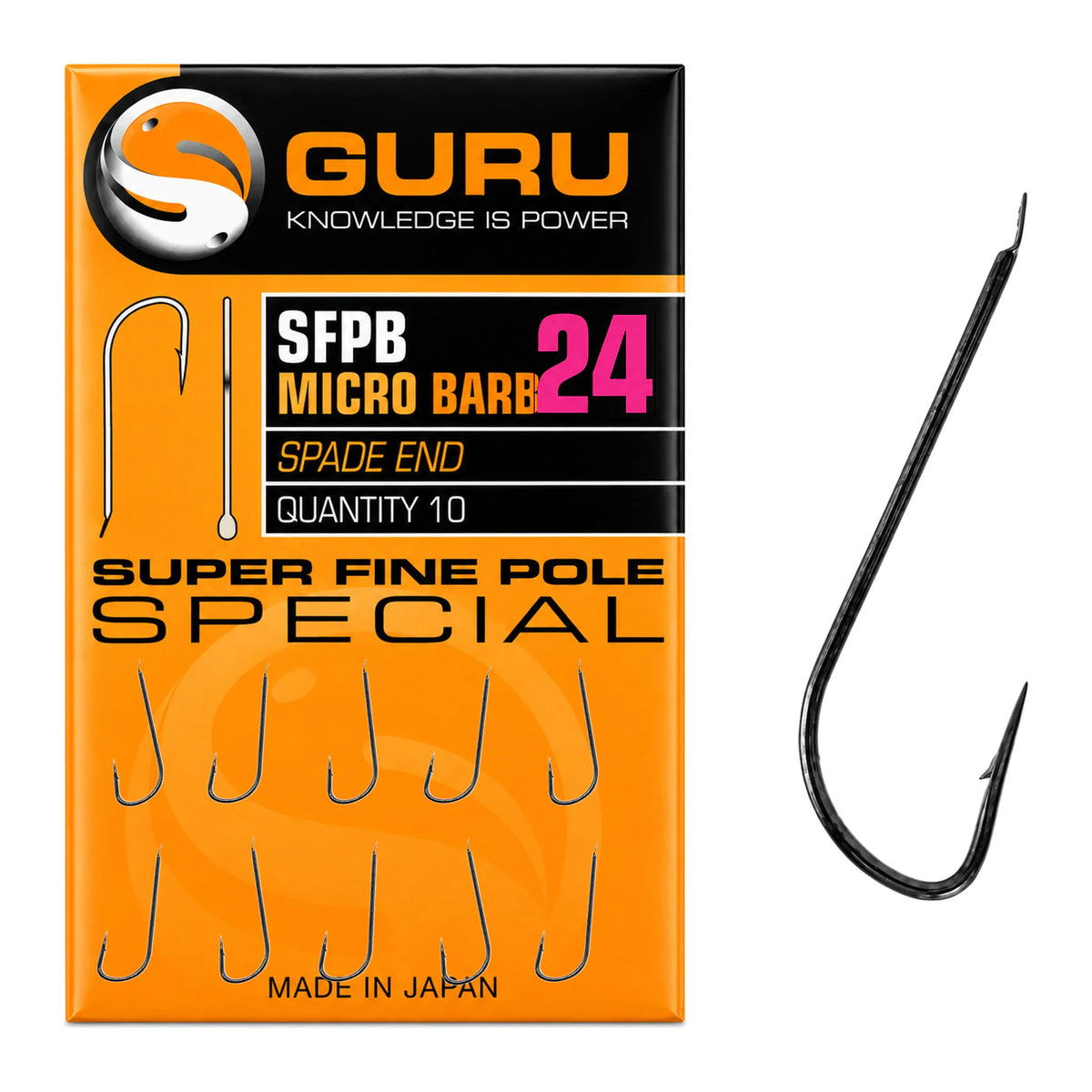 Guru SFPB Super Fine Pole Special Micro Barb - haakmaat 24