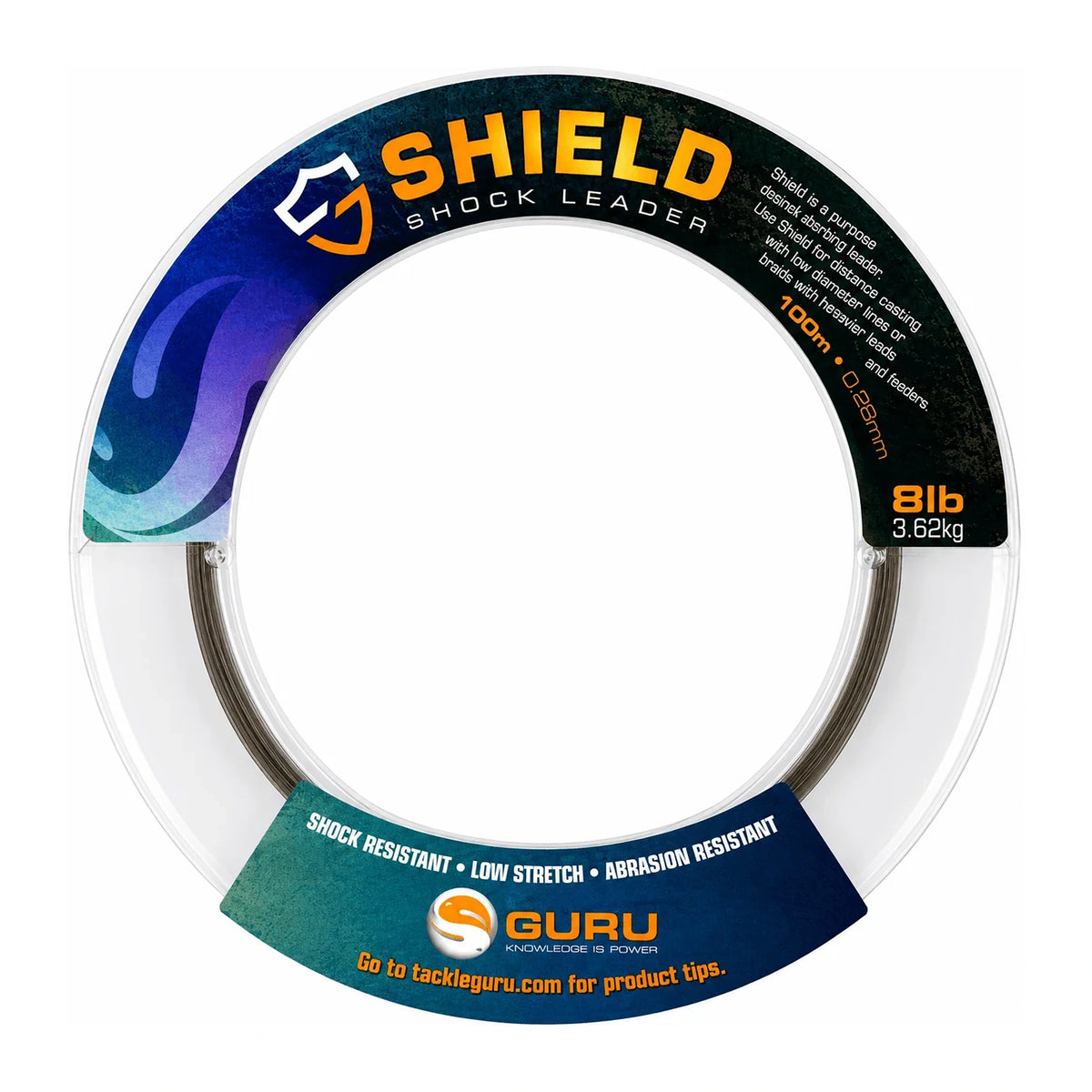 Guru Shield Shock Leader 100m 0.28mm – voorslaglijn met trekkracht 8lb 3.62kg