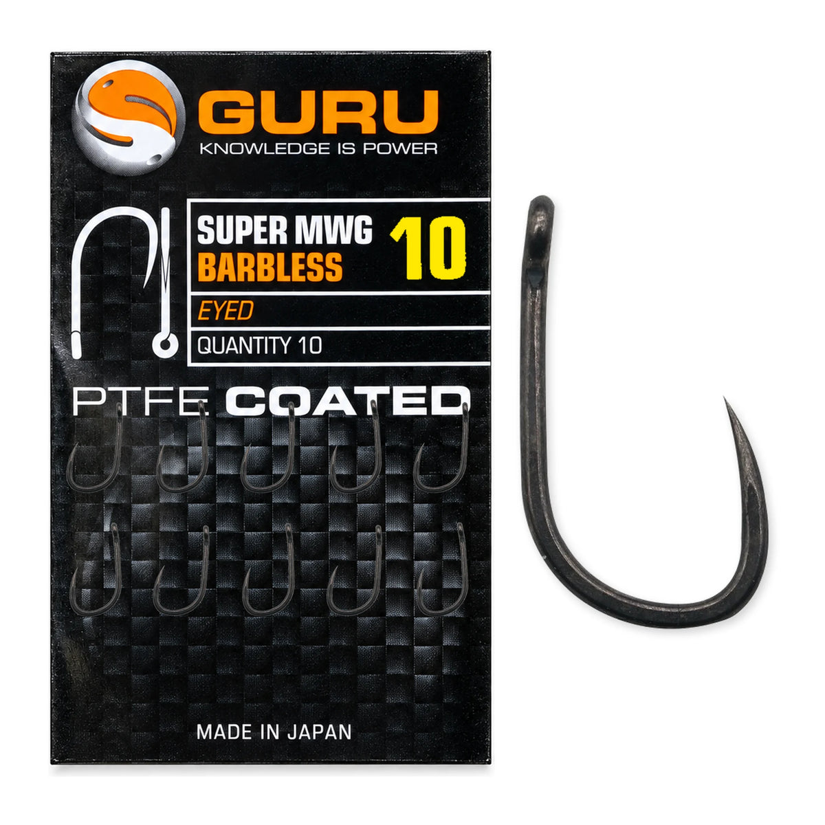 Guru Super MWG Barbless Eyed – verpakking en haak – maat 10