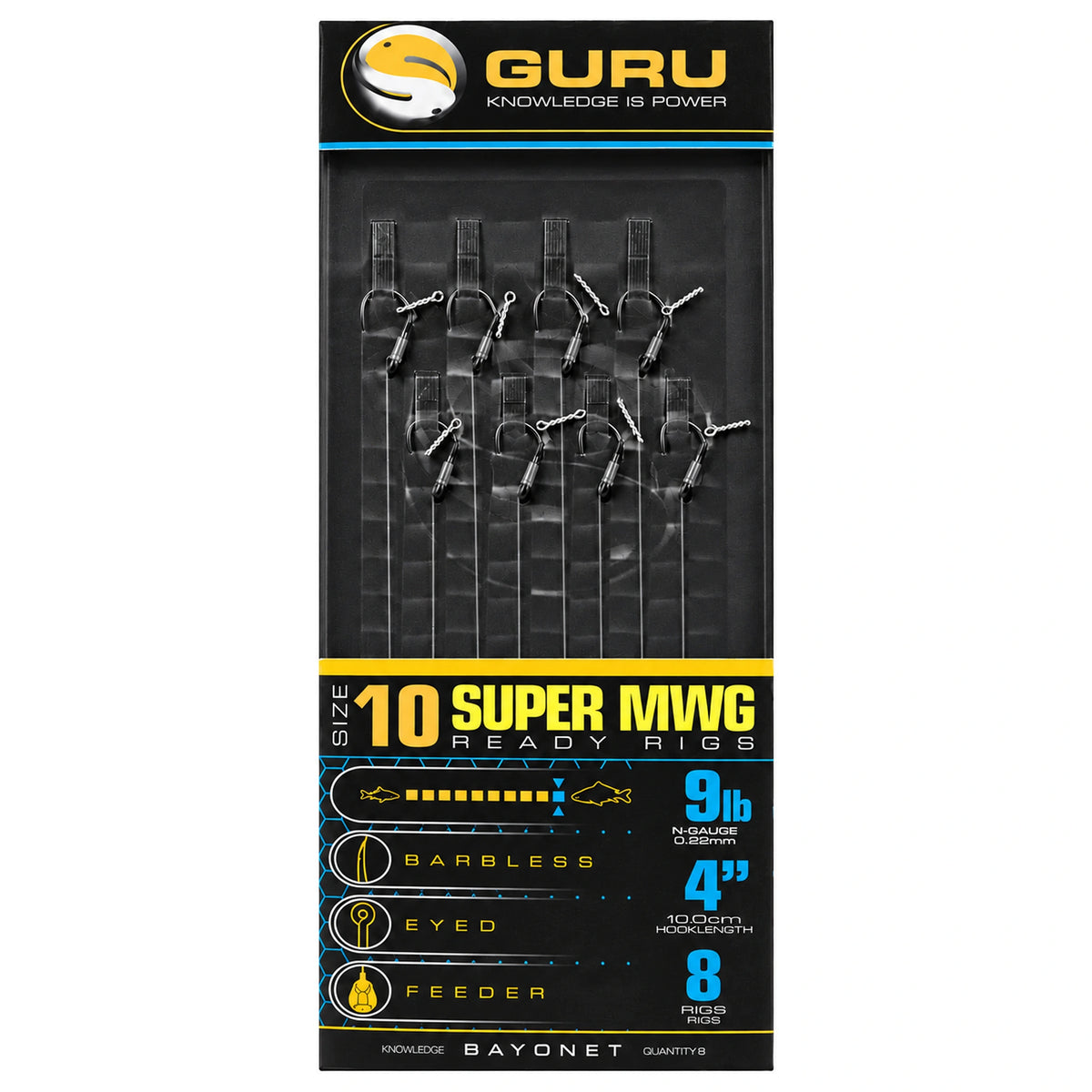 Guru SMWG Bayonet Ready Rig 4 inch – haak 10 met 0,22 mm lijn