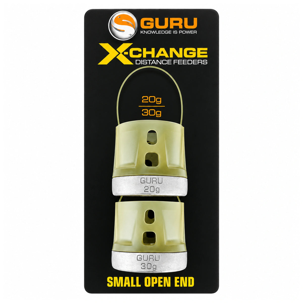Guru X-Change Distance Feeder Open End – kleine voerkorf van 20 g en 30 g