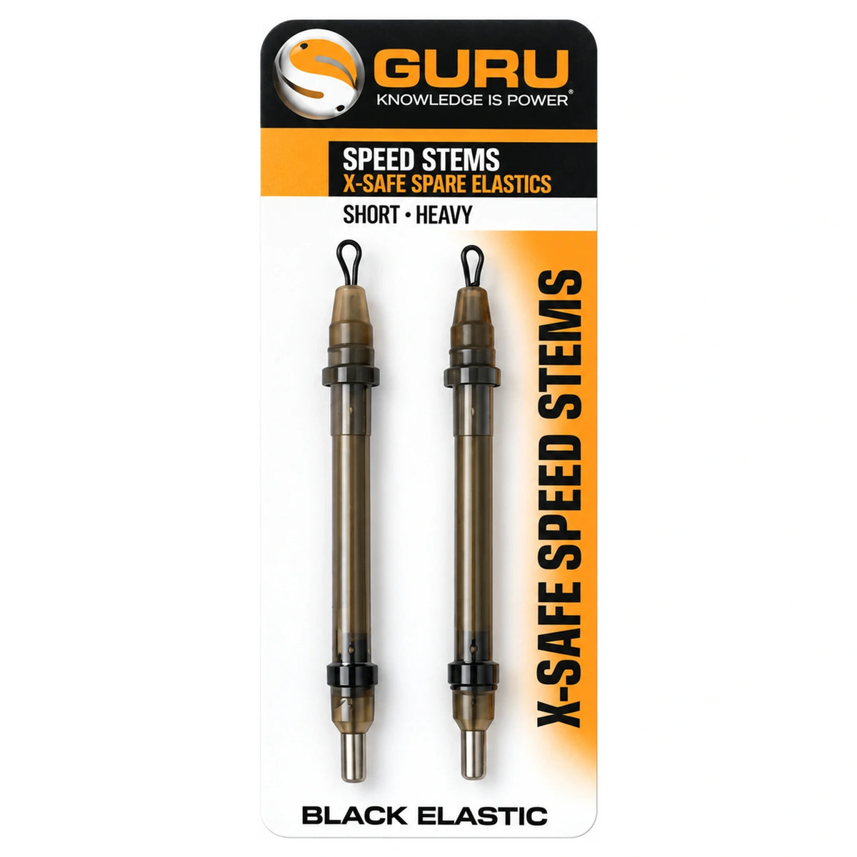 Guru X-Safe Speed Stems Spare Elastics – Short Heavy met zwart elastiek