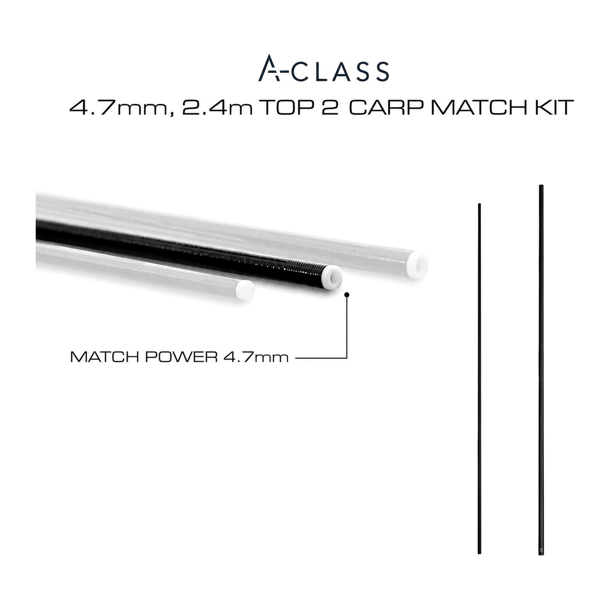 Guru ZERO 400 Match Power topset met twee delen en detail van de witte 4,7 mm PTFE-bus