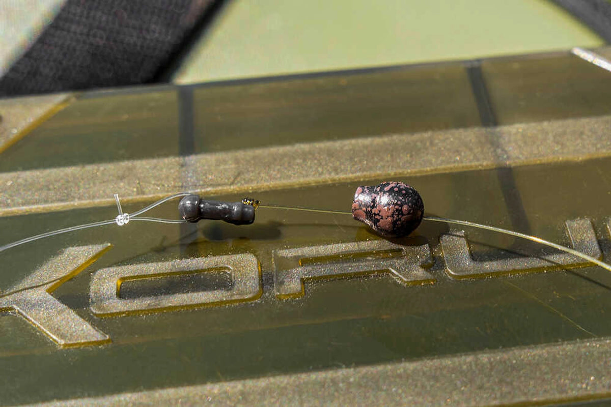 Korum Camo Quick Change Bead – geopende kraal met snelwisselinzet en lijn