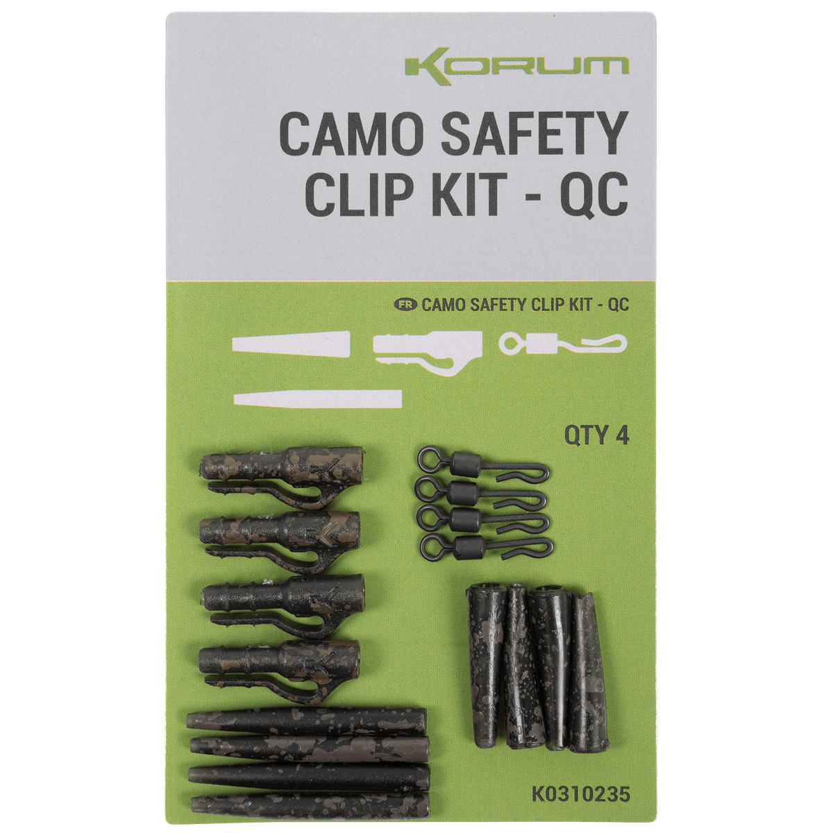 Korum Camo Safety Clip Kit - QC