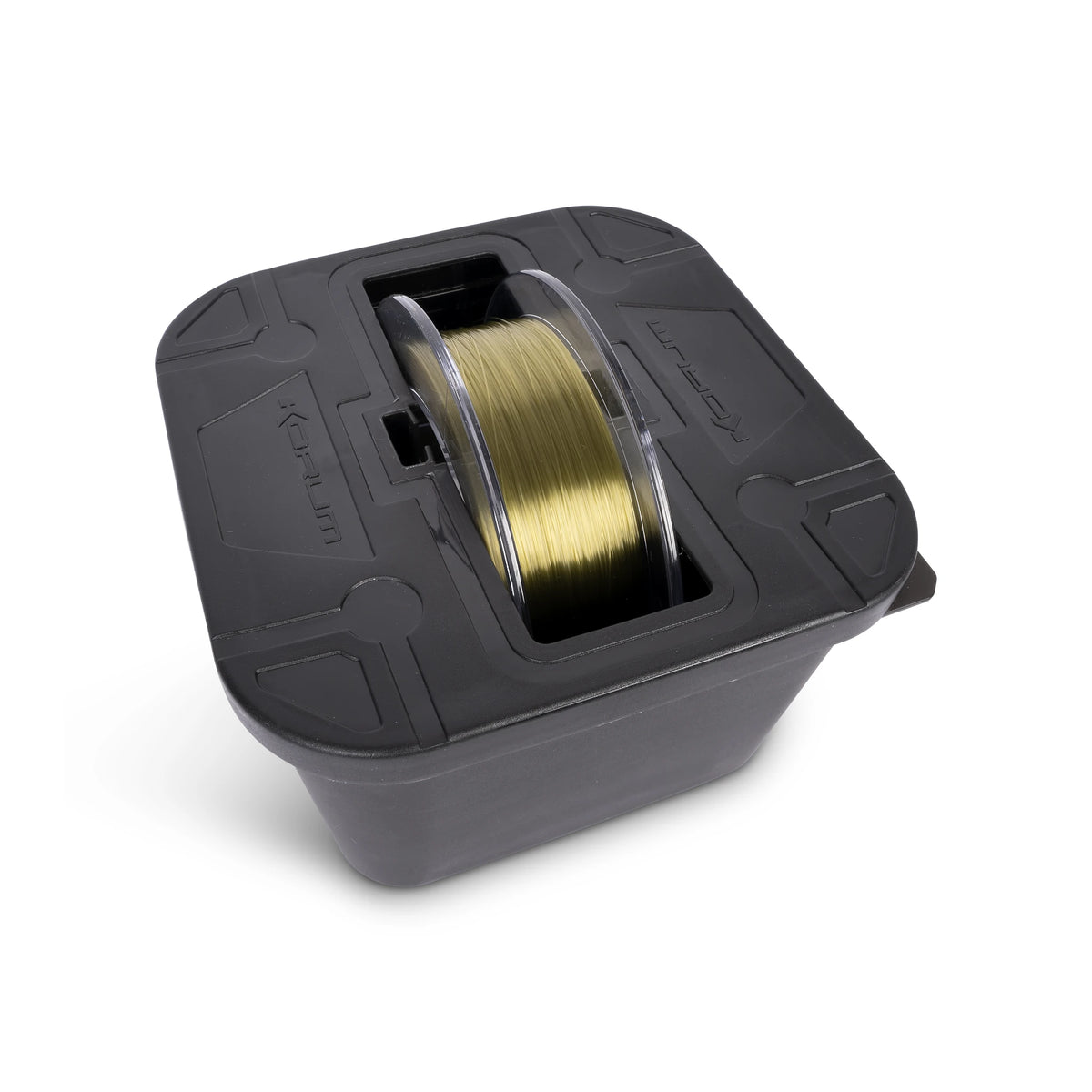Korum Fishing Line Spooler – bovenaanzicht met lijnspoel