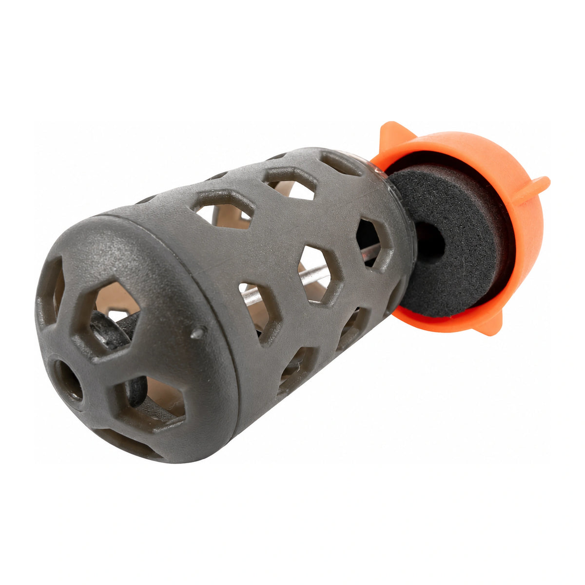 Korum Floating Feeder K0320069 met geopende oranje kap en zichtbare schuimschijf