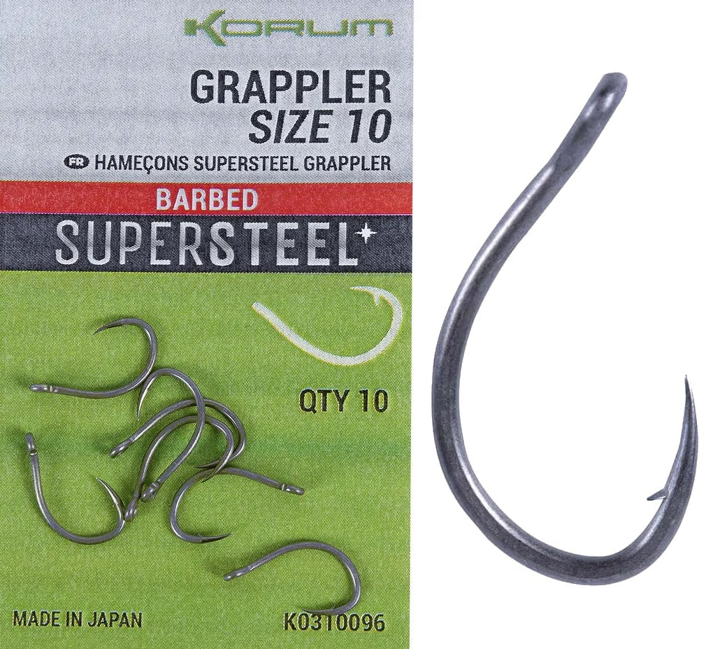 korum grappler hooks barbed barbeel haak