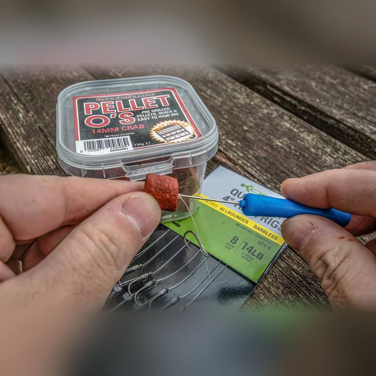 Korum Quickstop door pellet trekken met aasnaald