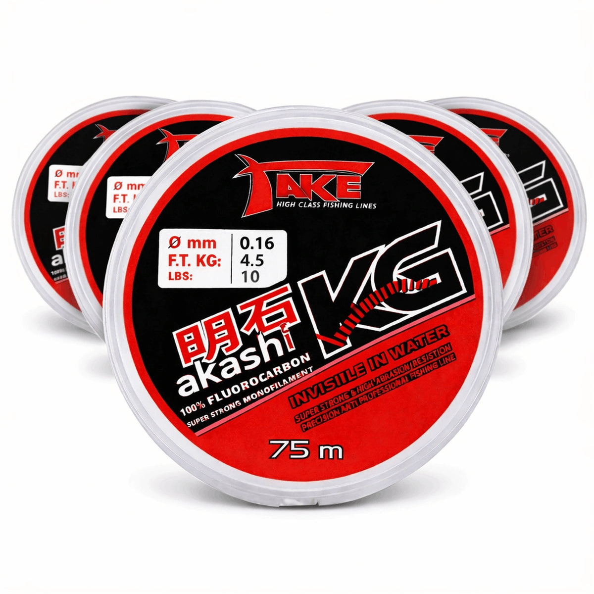 TAKE Akashi Kilo 75 m – meerdere spoelen met 0.16 mm op de voorste spoel