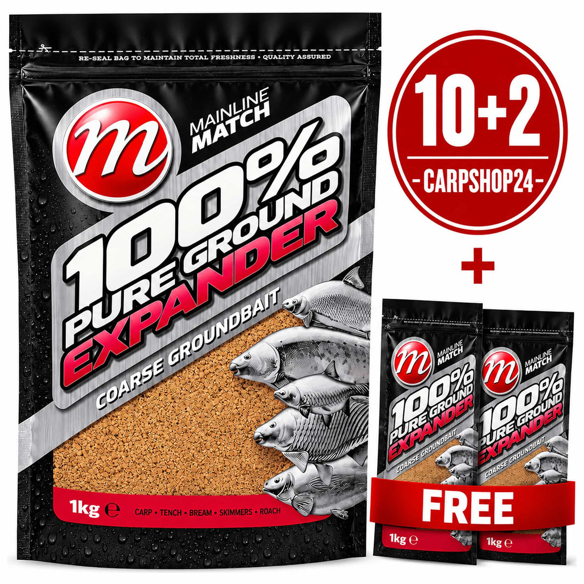 Mainline Match 100% Pure Ground Expander 1 kg 10+2 pakketdeal