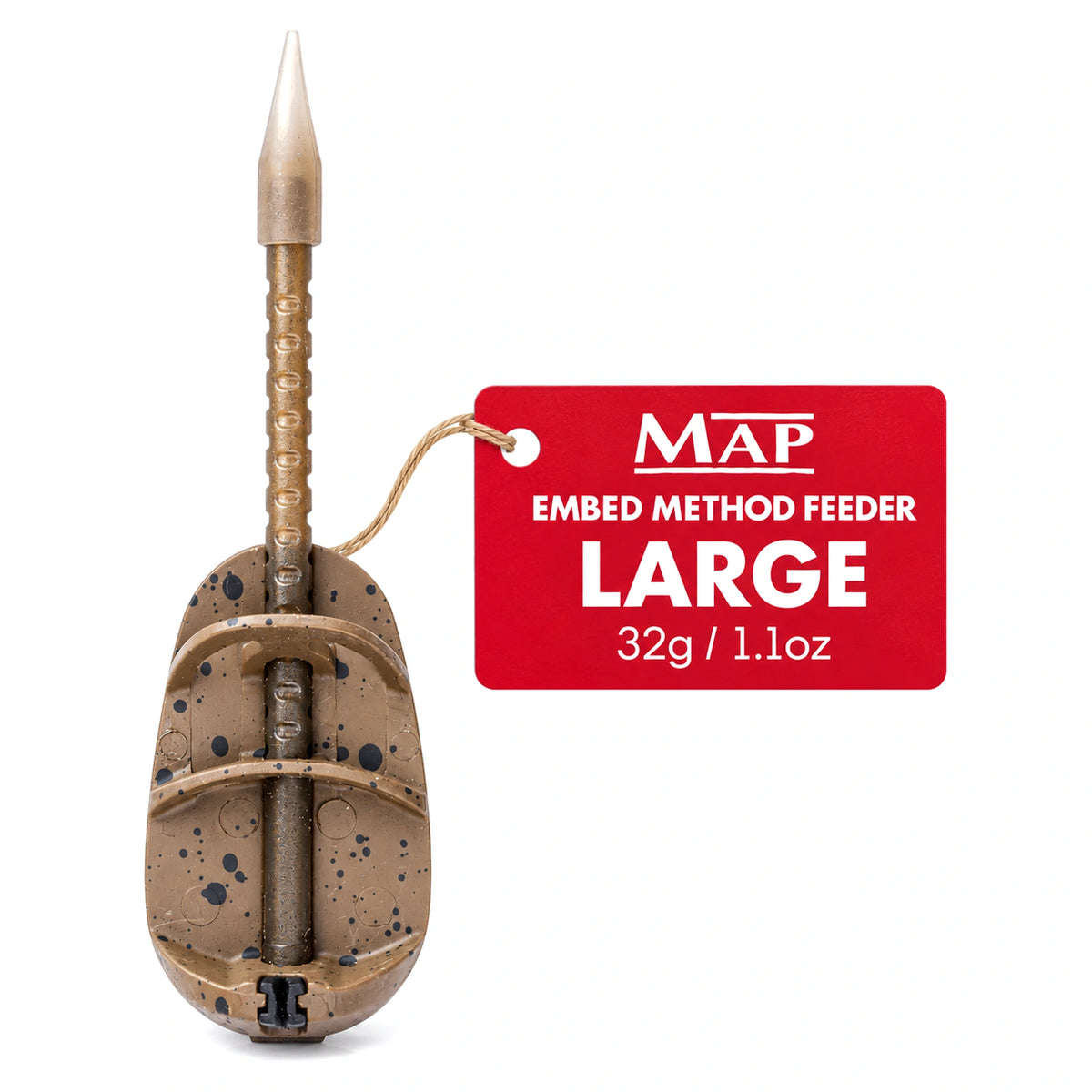 MAP Embed Method Feeder – Large 32g methodfeeder met rood presentatielabel