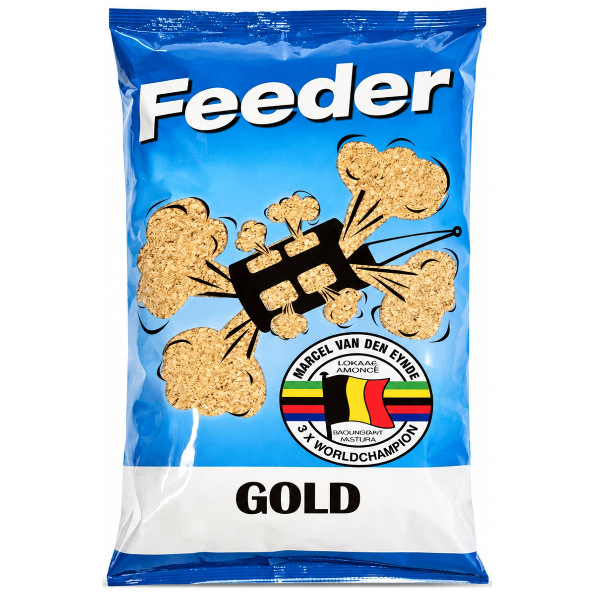 Marcel Van Den Eynde Feeder Gold, blauwe zak feedervoer