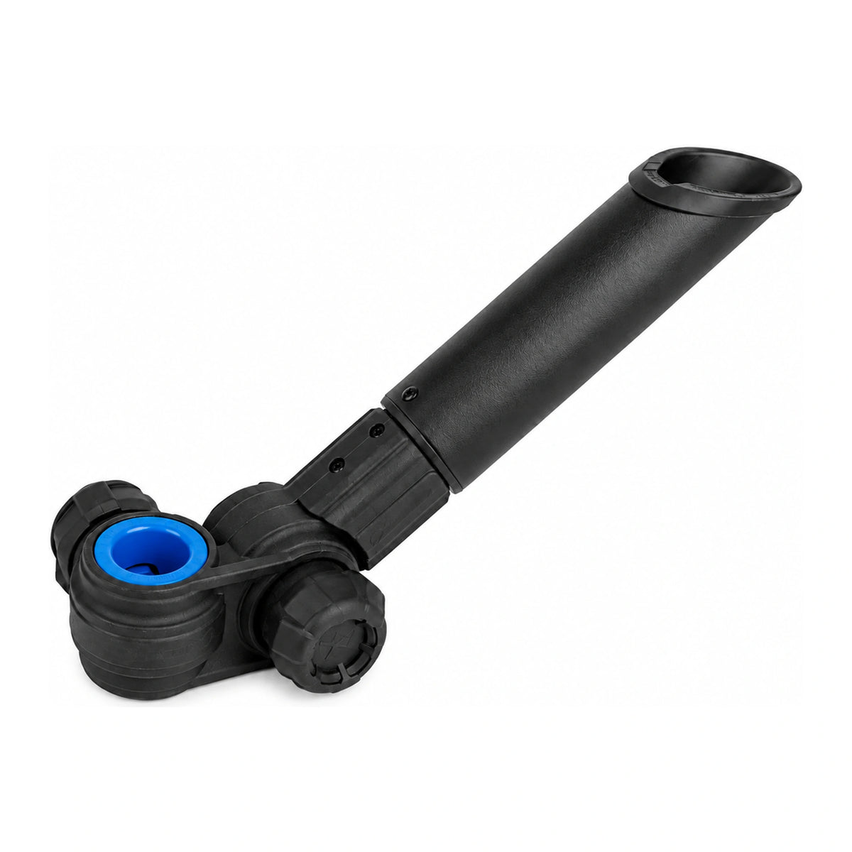 Matrix 3D-R Angled Rod Holder – zwarte hengelsteun met blauwe inzet en klem