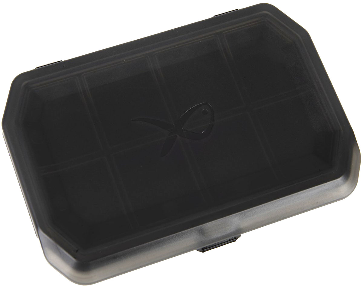 Matrix 8 Compartment Shallow Accessory Box – gesloten bovenaanzicht met doorschijnend deksel