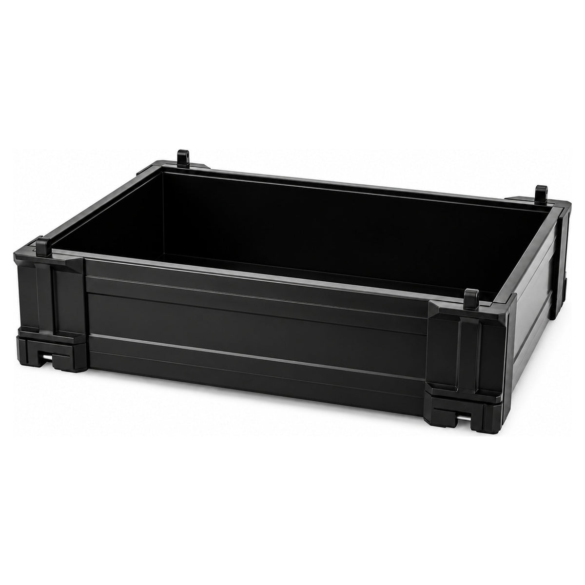 Matrix Deep Tray Unit – open zwarte zitkistlade met hoeksluitingen