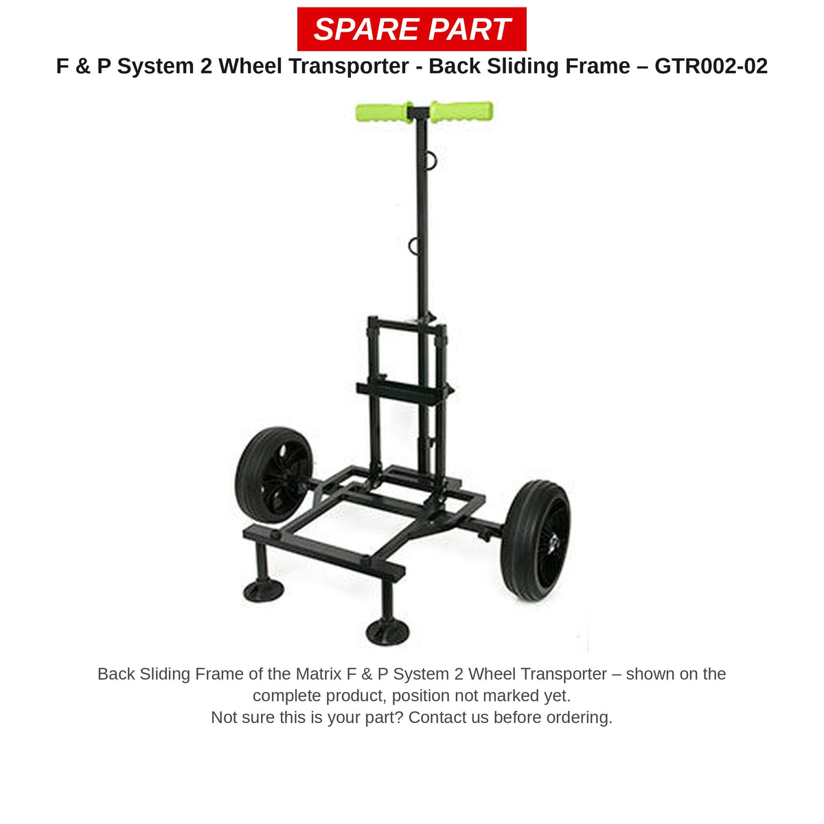 Matrix Achterste schuifframe F & P System 2 Wheel Transporter – GTR002-02