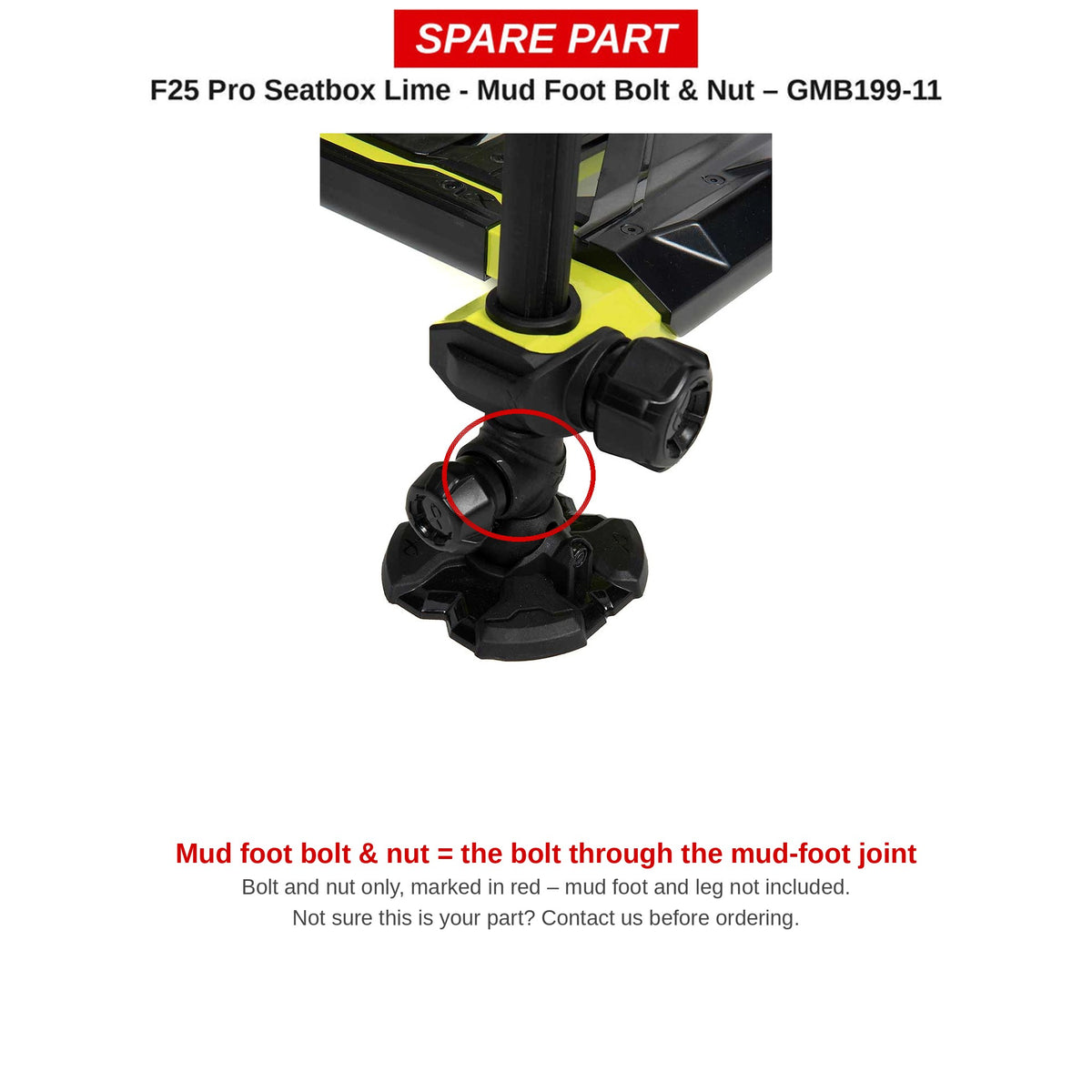 Matrix Bout en moer modderpoot F25 Pro – GMB199-11