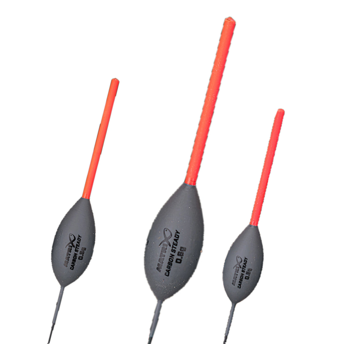 Matrix Carbon Steady-dobbers met 0.60 g centraal, 0.80 g links en 0.50 g rechts
