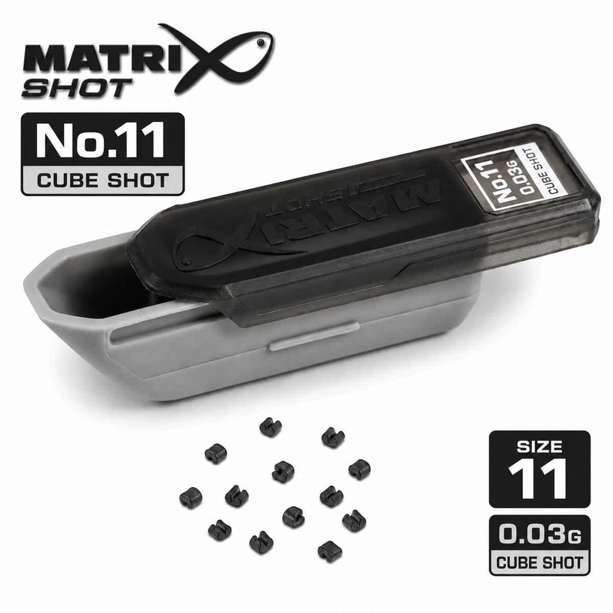 Matrix Cube Shot Individual maat 11 (0,03 g) – dispenser met vierkante loodjes