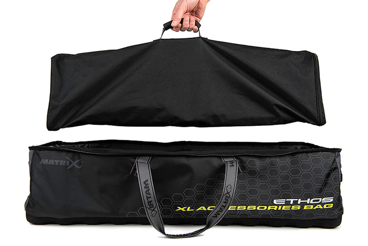 Matrix Ethos XL Accessories Bag – uitneembare zwarte binnentas boven de geopende accessoiretas