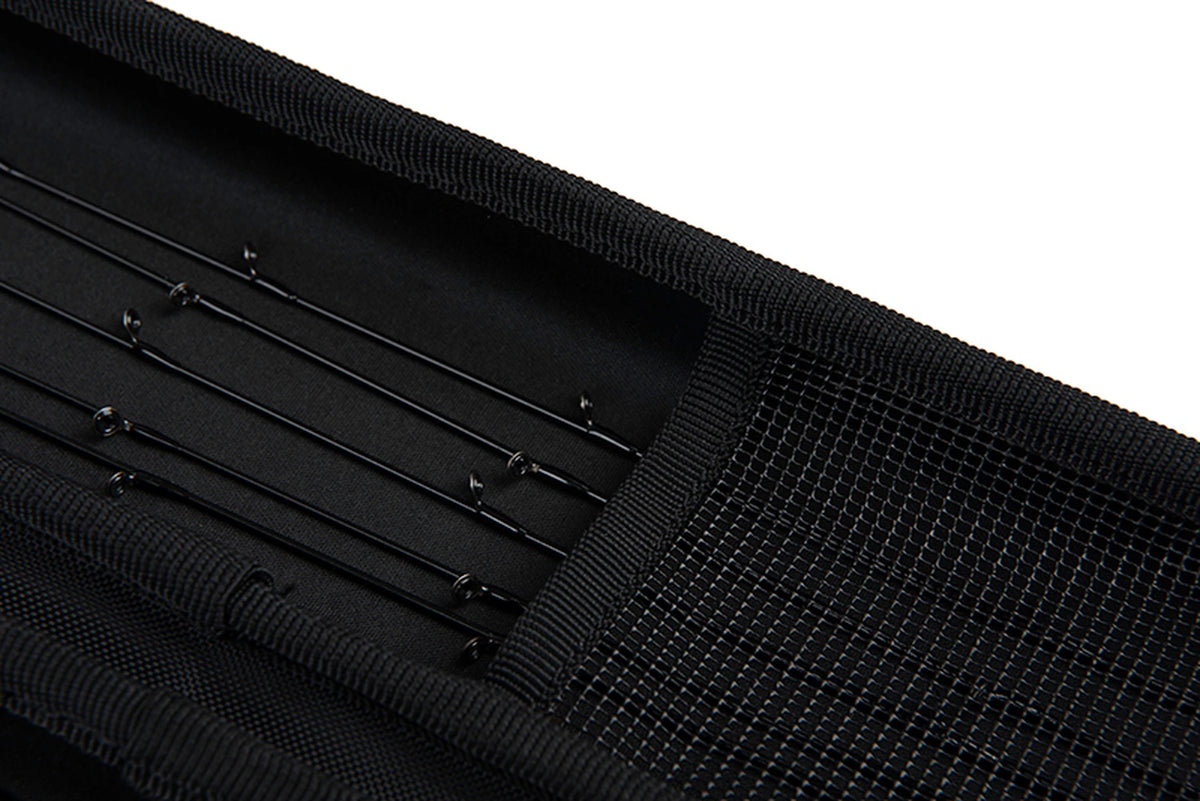 Matrix EVA Feeder Tip Case – detail van de ogen op de feedertoppen naast het gaasvak en de zwarte binnenvoering