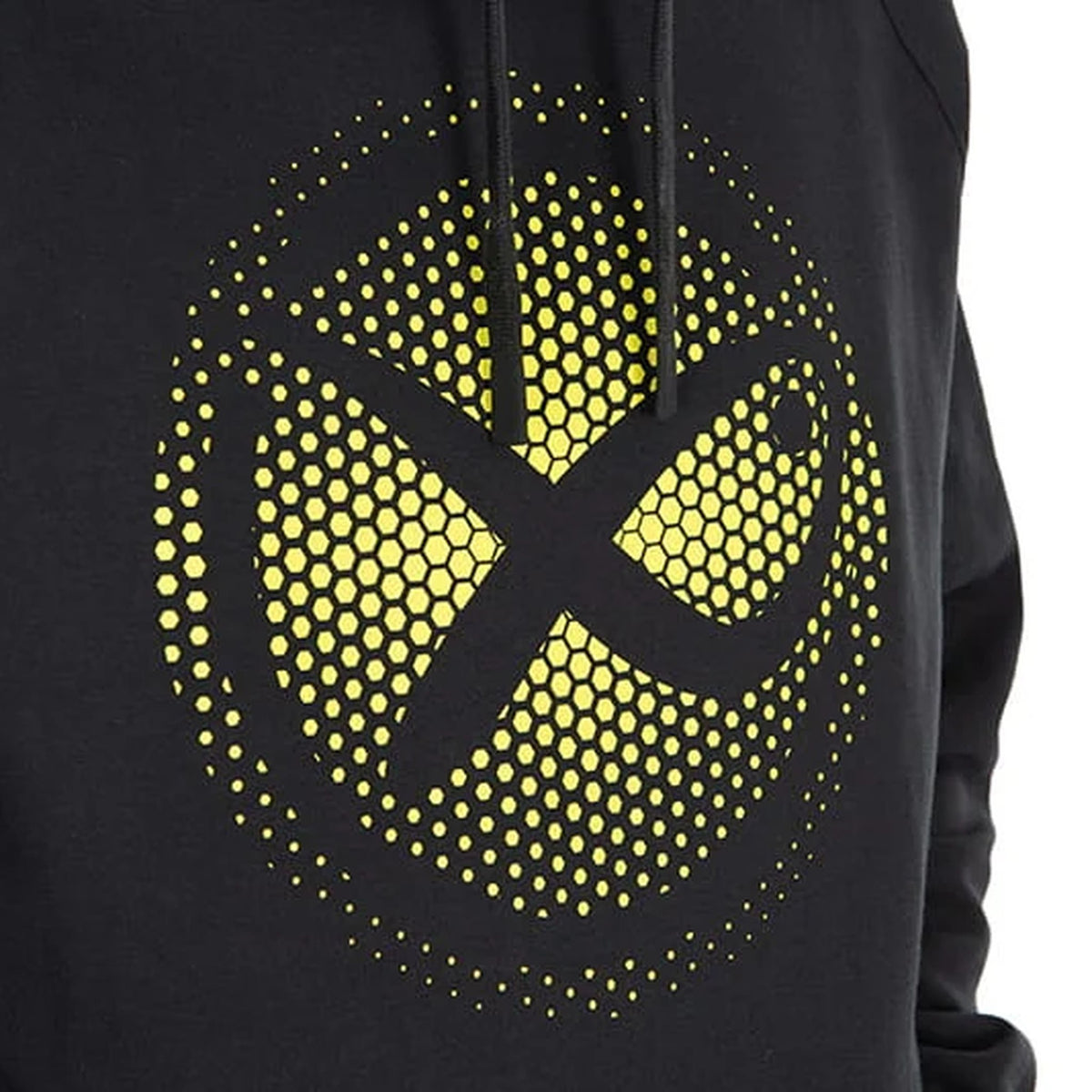 Matrix Fade Logo Hoody Black/Lime – logo zijaanzicht detail