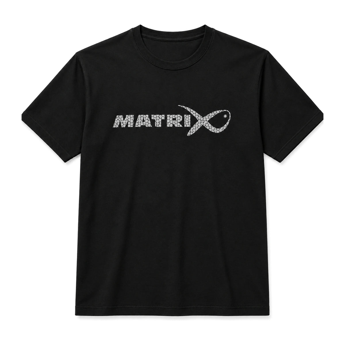 Matrix Fade Logo T-shirt Black/Grey, zwart shirt met grijze MATRIX-visprint op de borst