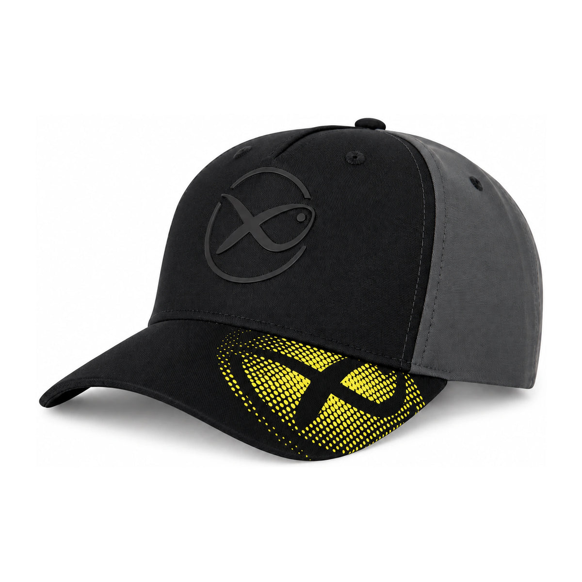 Matrix Faded Print Cap Black pet met zwart logo en geel fadepatroon op de klep