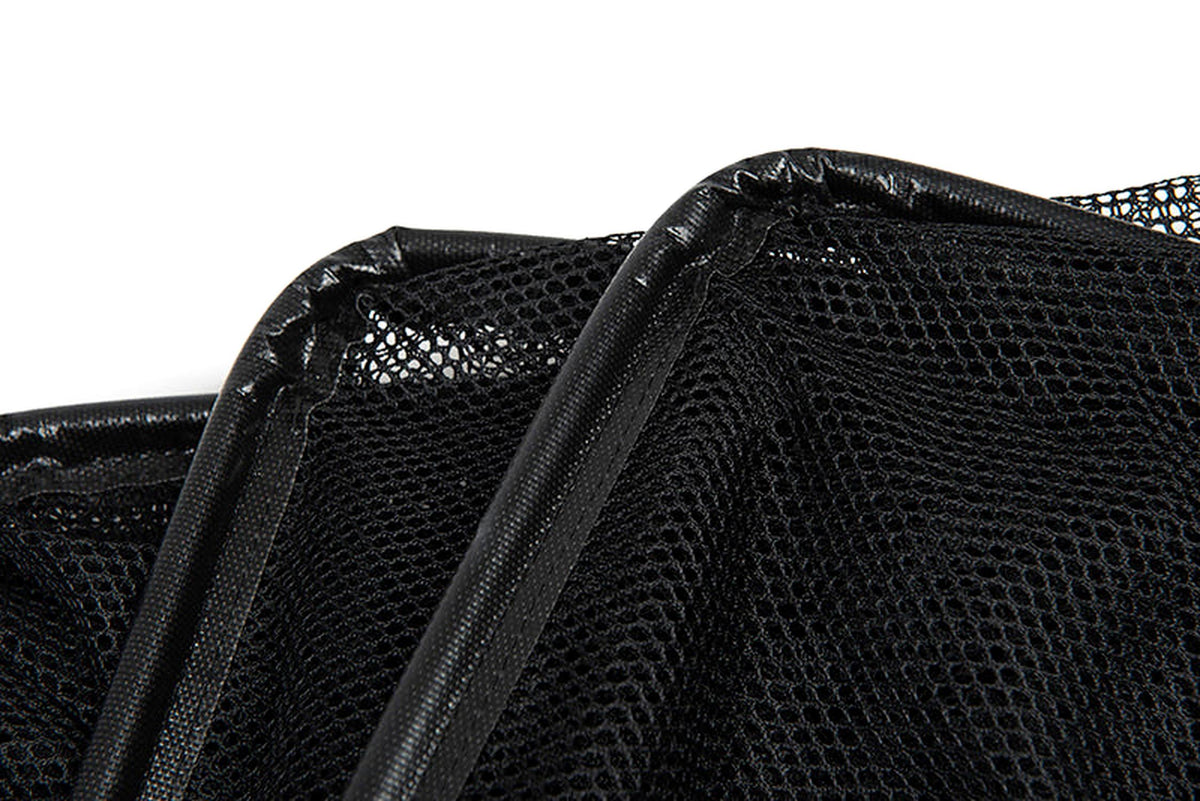 Matrix Flow Mesh Keepnet 4m – meerdere verstevigde ringhoeken en de afwerking van het zwarte net