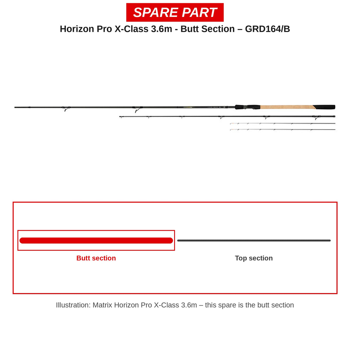 Matrix Handdeel Horizon Pro X-Class 3,6 m – GRD164/B
