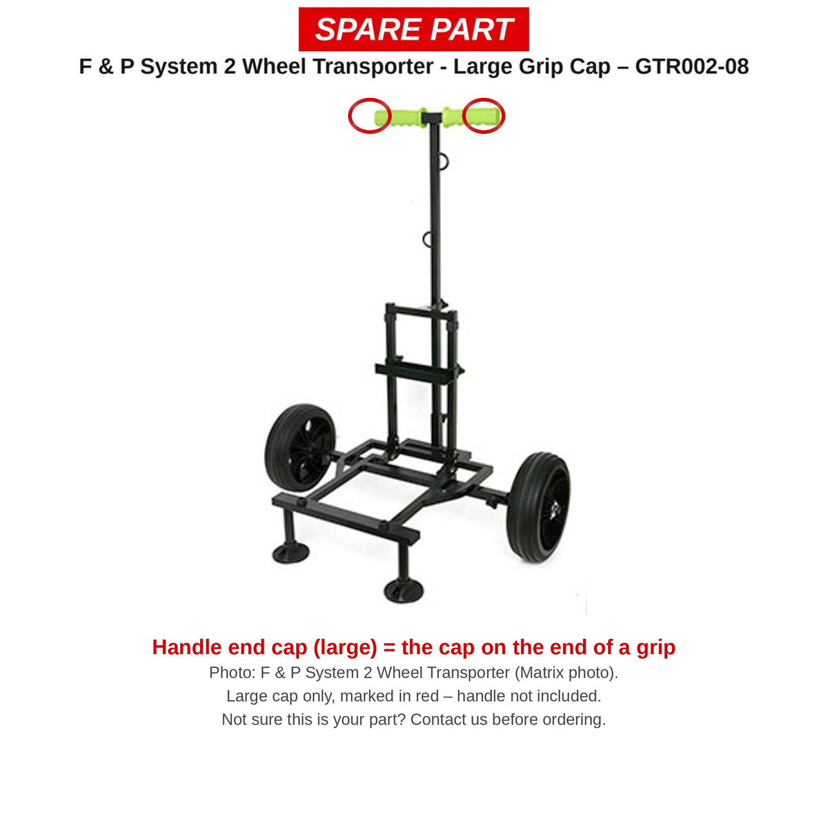 Matrix Handgreepkapje groot F & P System 2 Wheel Transporter – GTR002-08
