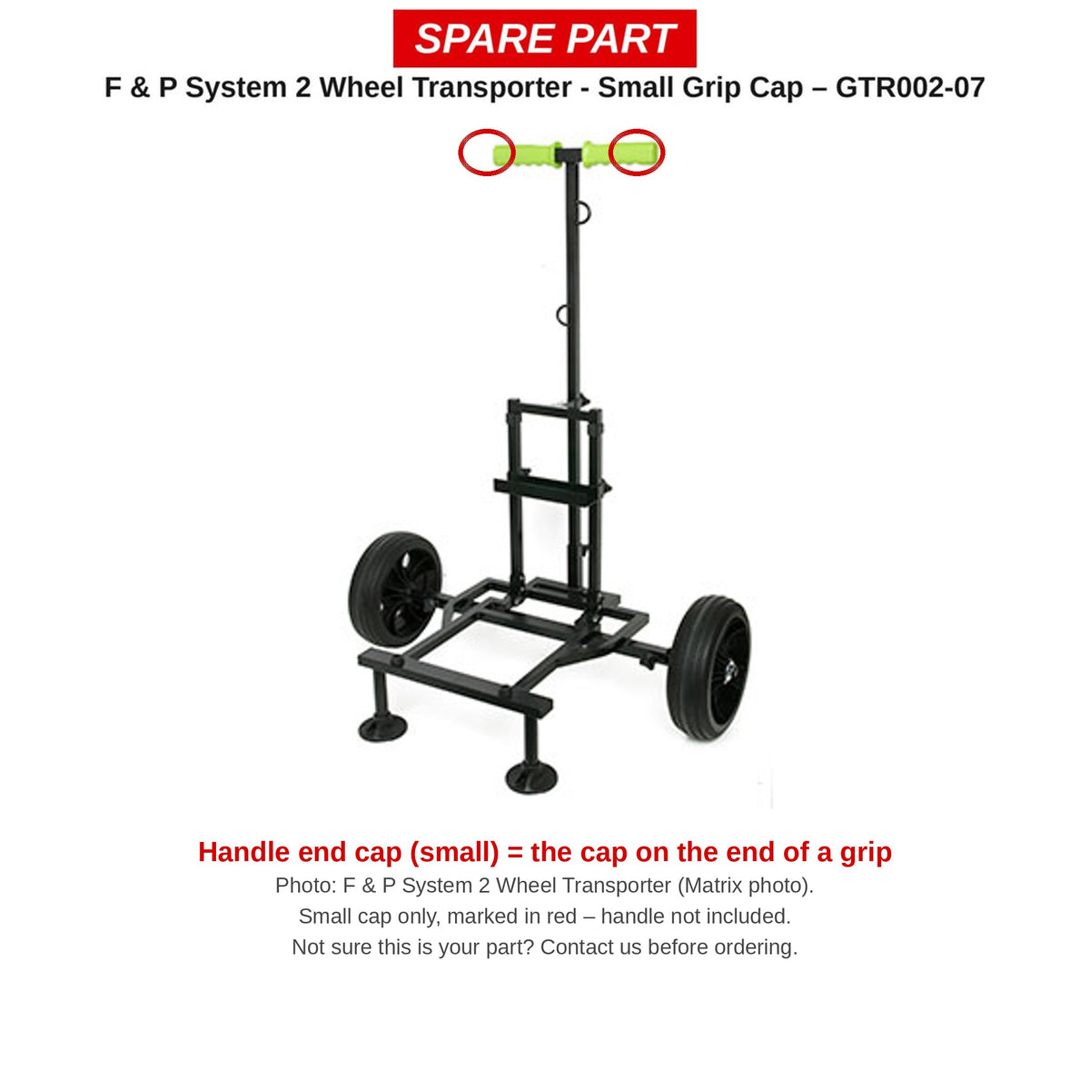 Matrix Handgreepkapje klein F & P System 2 Wheel Transporter – GTR002-07