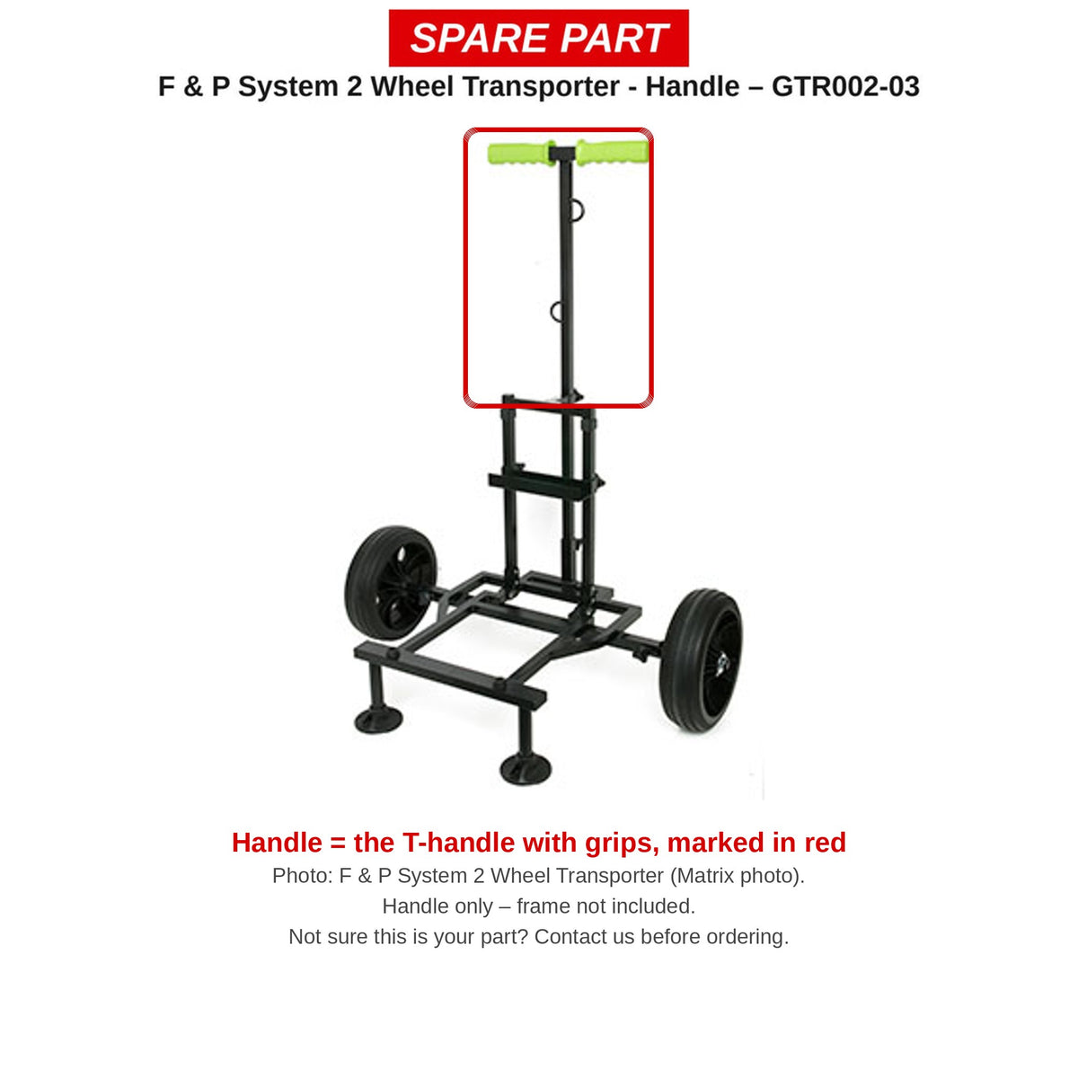 Matrix Handvat F & P System 2 Wheel Transporter – GTR002-03