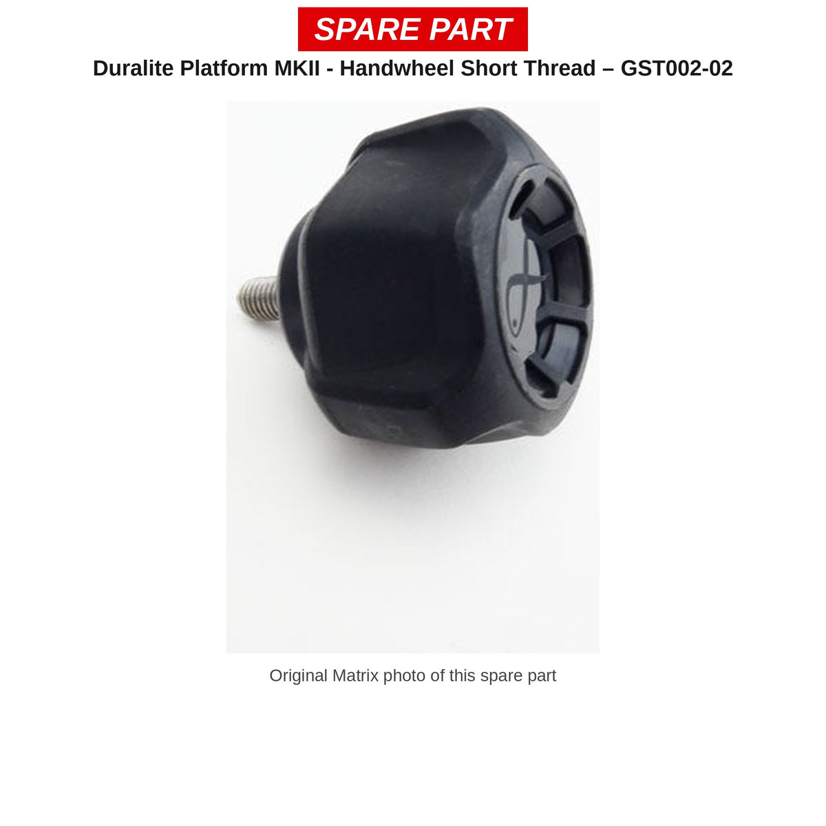 Matrix Handwieltje korte draad Duralite Platform MKII – GST002-02