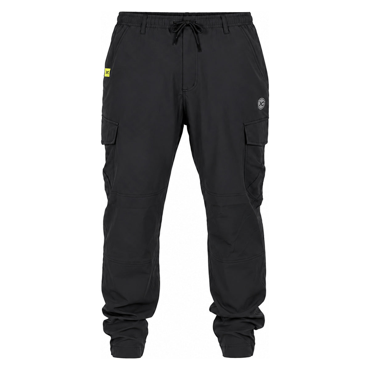 Matrix LW Cargo Trousers – volledige zwarte cargobroek met trekkoord, cargozakken en elastische boorden