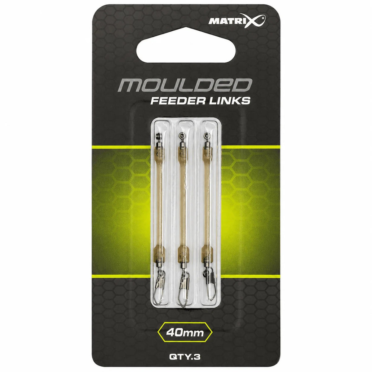 Matrix Moulded Feeder Links – verpakking met drie feederlinks van 40 mm
