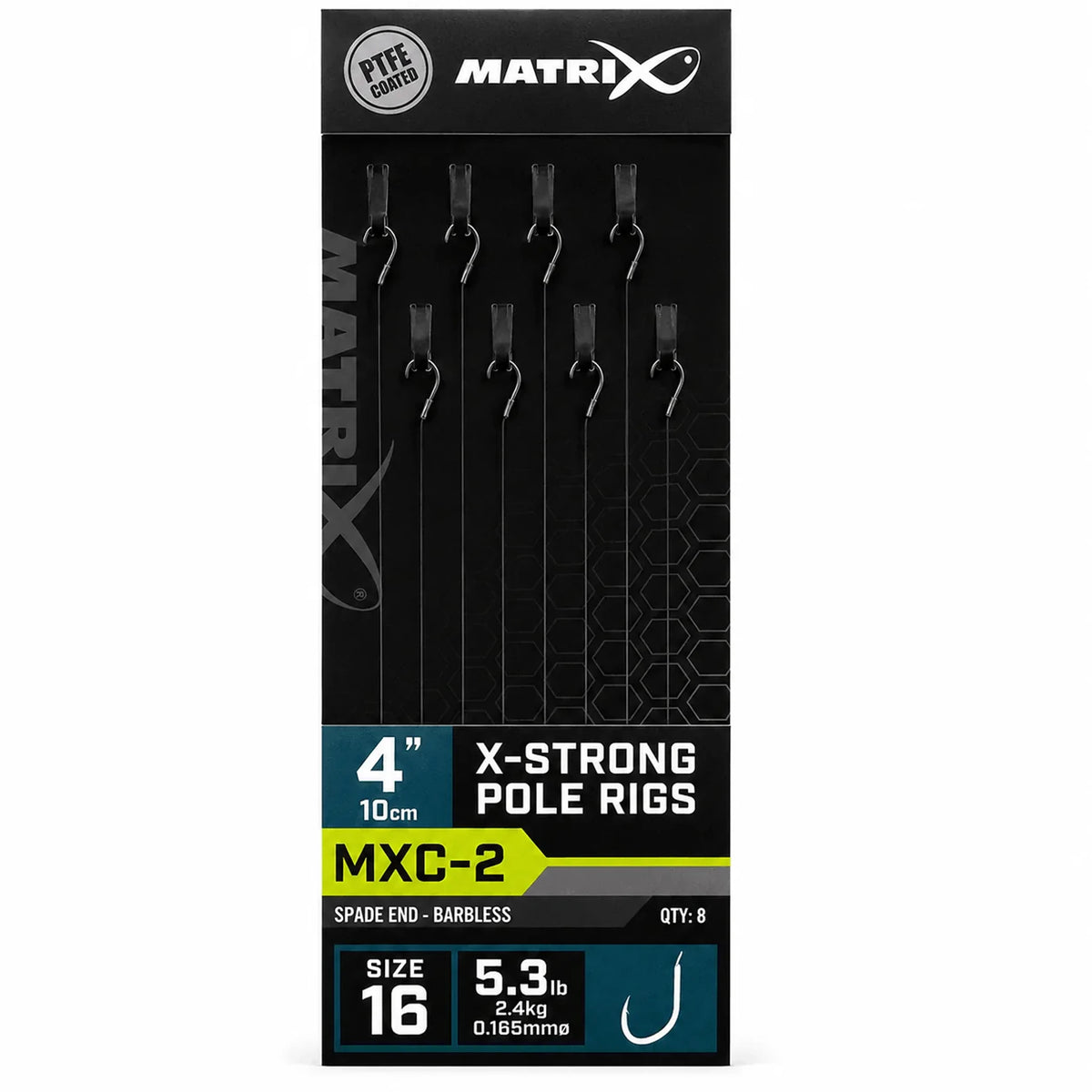 Matrix MXC-2 X-Strong Pole Rigs haakmaat 16 met 0,165 mm nylon