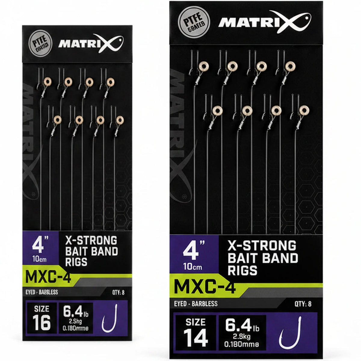 Matrix MXC-4 bait band onderlijnen haakmaten 12 14 en 16