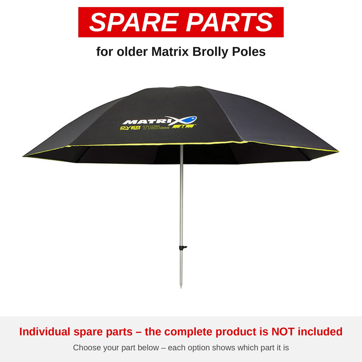 Matrix Older Matrix Brolly Poles – onderdelen (GUM006-05)