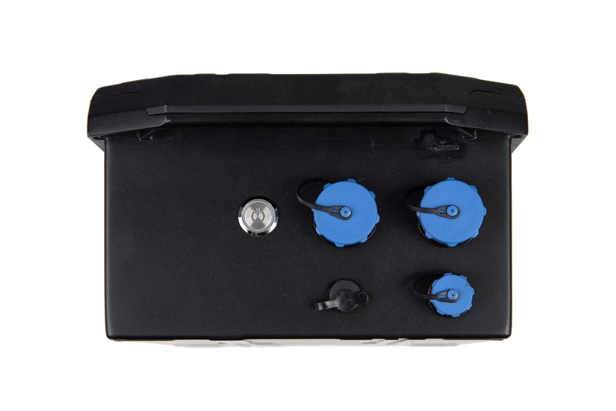 Matrix Power Transporter accu met drie gesloten blauwe aansluitkappen