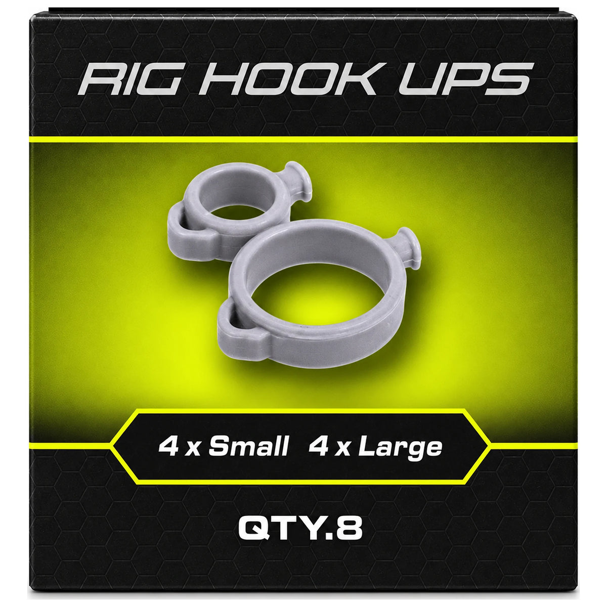 Matrix Rig Hook Ups verpakking met 4 Small en 4 Large tuighouders